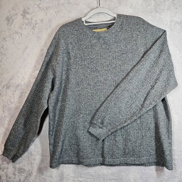 Naturalife Crew Neck Sweater Mens XL Gray Cotton Office career nerd Dad casual - Picture 1 of 11